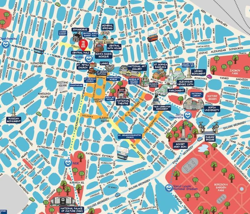 Cozy 1-Bedroom Flat In The Very Center Of โซเฟีย ภายนอก รูปภาพ